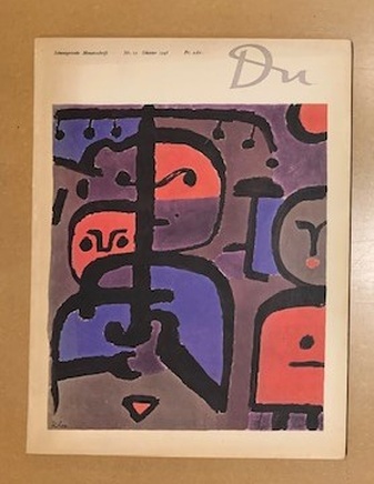 Du. Schweizer Monatsschrift, Nr. 10, Oktober 1948. PAUL KLEE