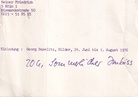 Einladung: Georg Baselitz, Bilder, 24. Juni bis 1. August 1976. Heiner Friedrich Köln/ New York [invitation card/ Einladungskarte]