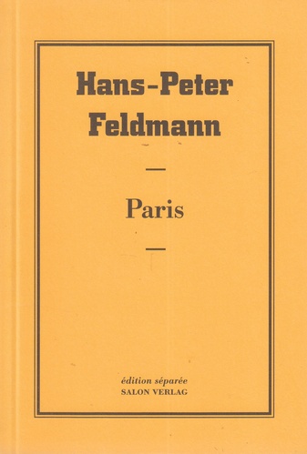 Hans-Peter Feldmann. Paris. edition separee # 31