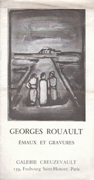 Émaux et Gravures. Galerie Creuzevault, exposition du 1er au 30 Juin 1956. Georges Rouault