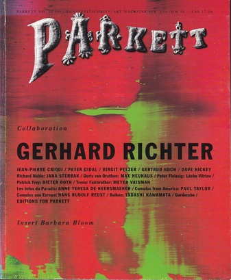 PARKETT NO. 35/ 1993. GERHARD RICHTER. INSERT: BARBARA BLOOM