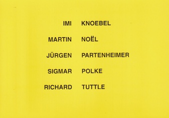 abstrakt. IMI KNOEBEL/ MARTIN NOEL/ JÜRGEN PARTENHEIMER/ SIGMAR POLKE/ RICHARD TUTTLE [EINLADUNGSKARTE + katalog/ invitation card + catalogue]