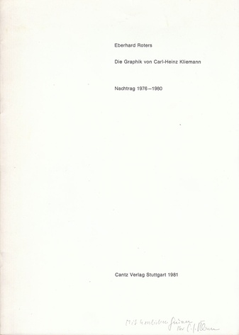 Die Graphik von Carl-Heinz Kliemann. Nachtrag 1976-1980