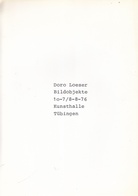 Doro Loeser. Bildobjekte 10-7 / 8-8-76 Kunsthalle Tübingen 