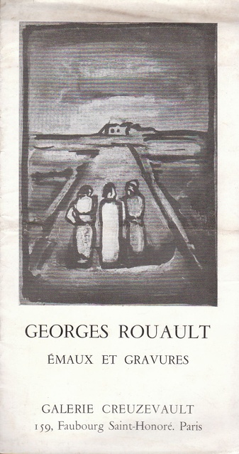 Émaux et Gravures. Galerie Creuzevault, exposition du 1er au 30 Juin 1956. Georges Rouault