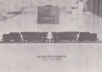 REINER RUTHENBECK. KABINETT FÜR AKTUELLE KUNST BREMERHAVEN, 9.3. -3.4.1974 [Einladungskarte/ Invitation card]