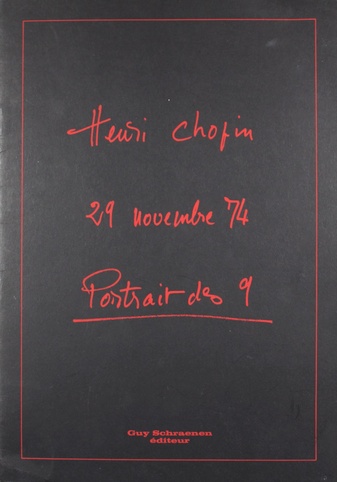 Henri Chopin. 29 novembre 74. Portrait des 9.