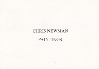 CHRIS NEWMAN. PAINTINGS