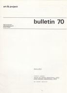 art & project bulletin 70. robert ryman: suite of seven aquatints, 1972/ nine unique aquatints, 1972 