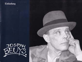 Ein Abend für Joseph Beuys. Heiner Stachelhaus und Hans-Jürgen Rosenbauer im Gespräch. 21. Jan. 1988, Galerie Neher. [Einladungskarte/ invitation card]