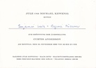 CURTIS ANDERSON. 18. NOVEMBER 1990, GALERIE JULE KEWENIG [invitation card/ Einladungskarte]