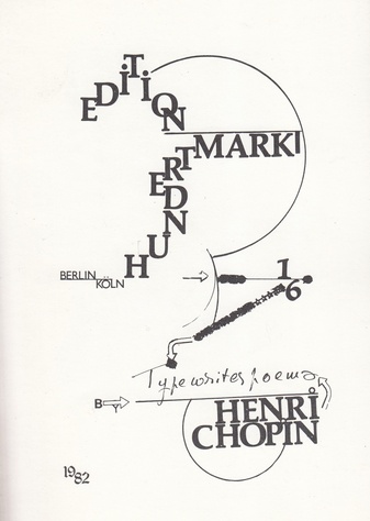 HENRI CHOPIN. Typewriterspoems. 9. Heft der Edition Hundertmark