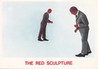 A detail from THE RED SCULPTURE Summer 1975 by Gilbert & George