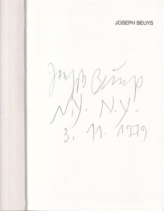 Joseph Beuys. Aus Berlin: Neues vom Kojoten [signiert/ signed 'Joseph Beuys/ N.Y. N.Y. /3.11.1979']