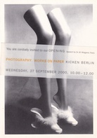 Umbo. 28 September - 31 December 2000. PHOTOGRAPHY. WORK ON PAPER