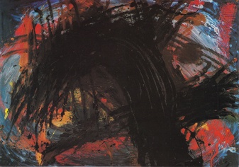 ARNULF RAINER. 'chaotische' Malereien 1982. Galerie Heike Curtze, 22.4. - 25.6.1983 [invitation card/ Einladungskarte]