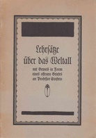 Lehrsätze über das Weltall