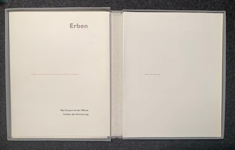 Erben. Das Purpurrot der Worte. Farben der Erinnerung. 16 Bilder im Kunstverein für die Rheinlande und Westfalen, Düsseldorf