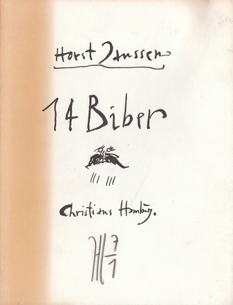 Horst Janssen. 14 Biber [monogrammiert