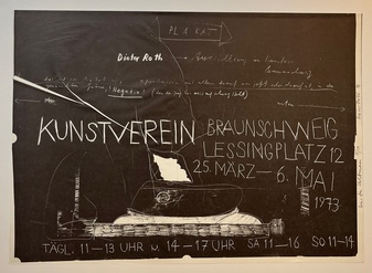 Dieter Roth. Ausstellung im Kunstverein Braunschweig, 25. März - 6. Mai 1973. Plakatedition. Widmungsexemplar [Plakat/ poster edition]