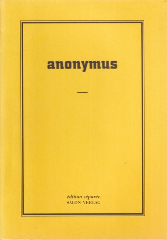 Felix Droese. anonymus. edition separee #5