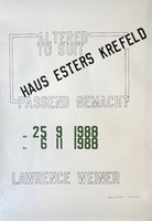 LAWRENCE WEINER. ALTERED TO SUIT / PASSEND GEMACHT. signiert/ signed [Plakat/ poster]