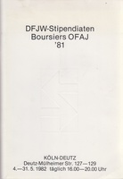 DFJW-Stipendiaten. Boursiers OFAJ. '81