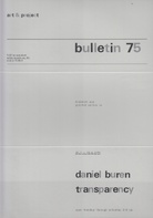 art & project bulletin 75. daniel buren: transparency