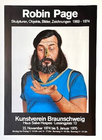 Robin Page. Skulpturen, Objekte, Bilder, Zeichnungen 1969 - 1974.  [Ausstellungsplakat/ exhibition poster].