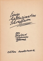 Einige halluzinative Schraffuren von Bernhard Johannes Blume. 4. Heft der Edition Hundertmark