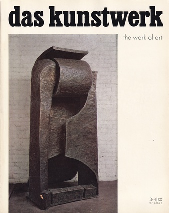 das kunstwerk/ the work of art Heft 3-4/ xx. Dezember 1966 - Januar 1967