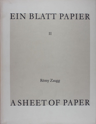 EIN BLATT PAPIER II - A SHEET OF PAPER II