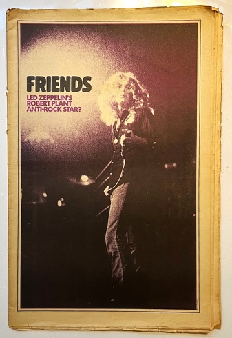 FRIENDS Number 3, February 20, 1970. [LED ZEPPELIN'S Robert Plant Anti Rock Star?]