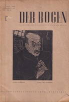 DER BOGEN. DIE ERSTE DEUTSCHE ZEITSCHRIFT NACH DEM KRIEGE. Jahrgang 2 - 1947/ Heft Nr. 5 - Mai