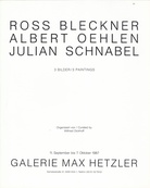 Ross Bleckner/ Albert Oehlen/ Julian Schnabel. 3 Bilder/ 3 Paintings