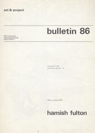 art & project bulletin 86. hamish fulton